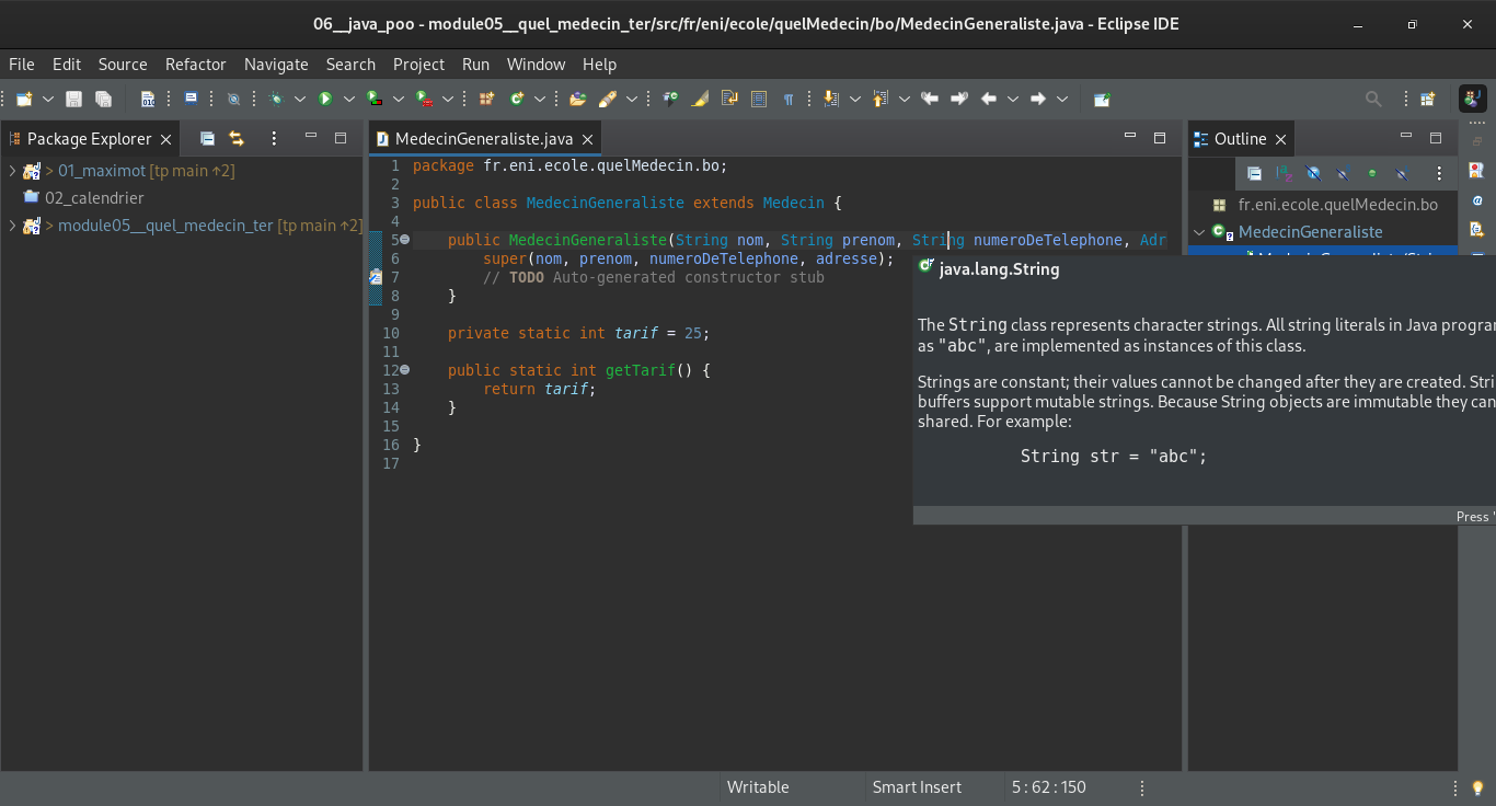La bulle de JavaDoc d'Eclipse sous Wayland déborde de l'écran.